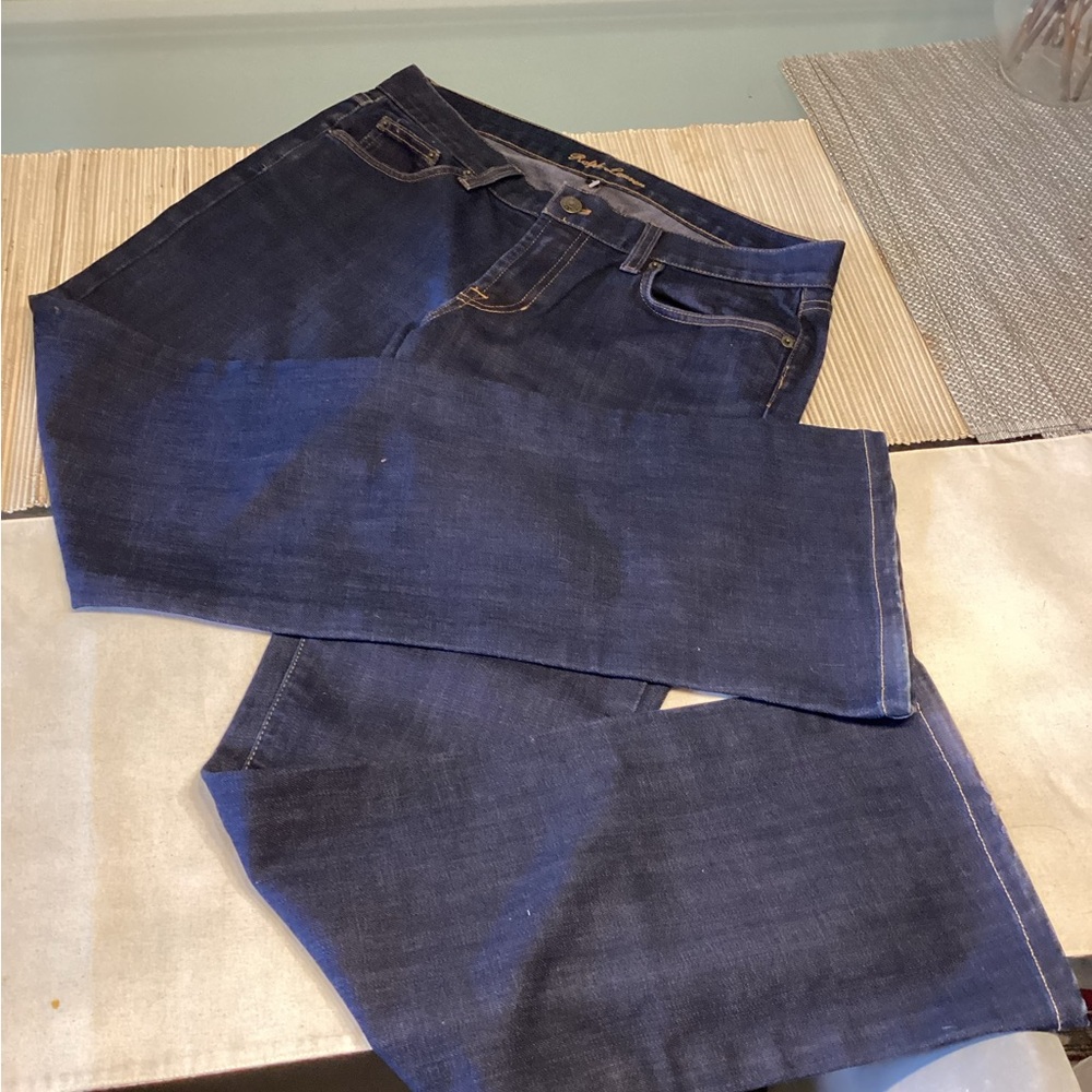 Men's Dark Blue Classic Straight Jeans